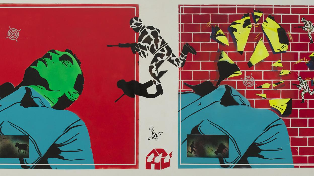 «Sin título (Cabeza verde)», pintura acrílica de 1982