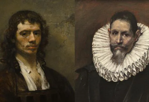 A la izquierda, «Autorretrato», de Carel Fabritius (Museo Boijmans, Róterdam). A la derecha, «Jerónimo de Cevallos», de El Greco (Museo del Prado)