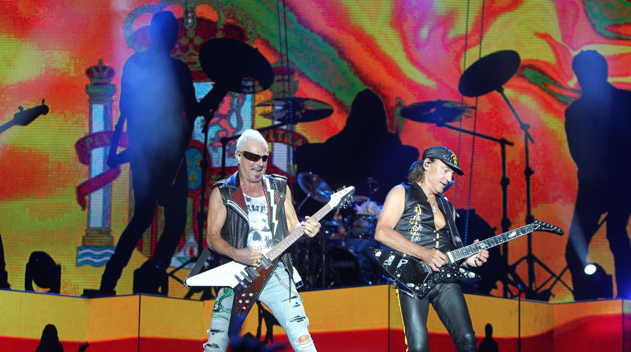 Scorpions, el viernes durante su actuación en Madrid