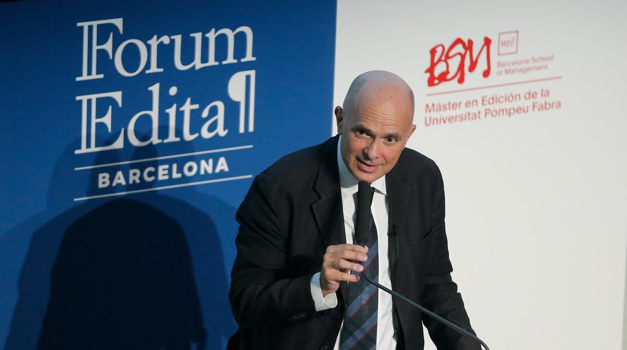 Carlo Feltrinelli, ayer en Barcelona, durante su intervención