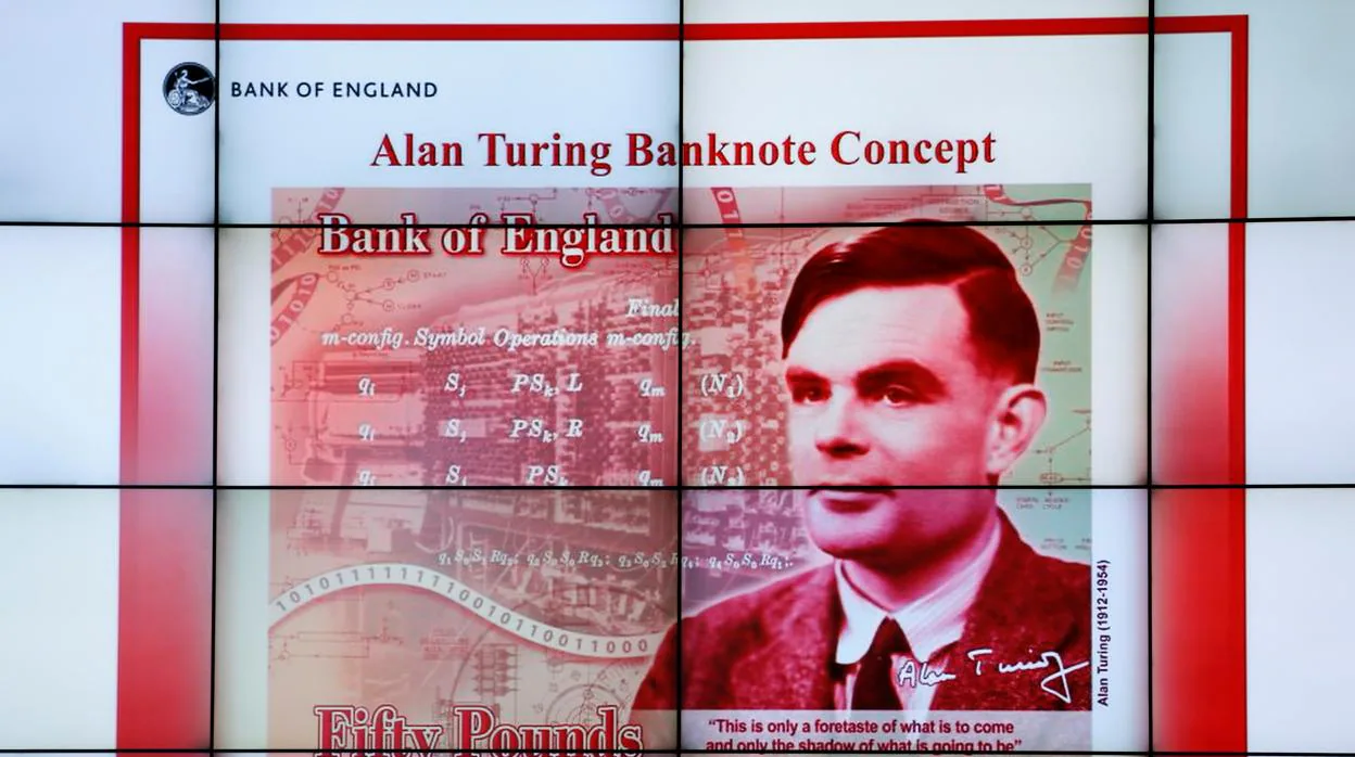 El nuevo billete de 50 libras esterlinas, con el rostro del matemático Alan Turing