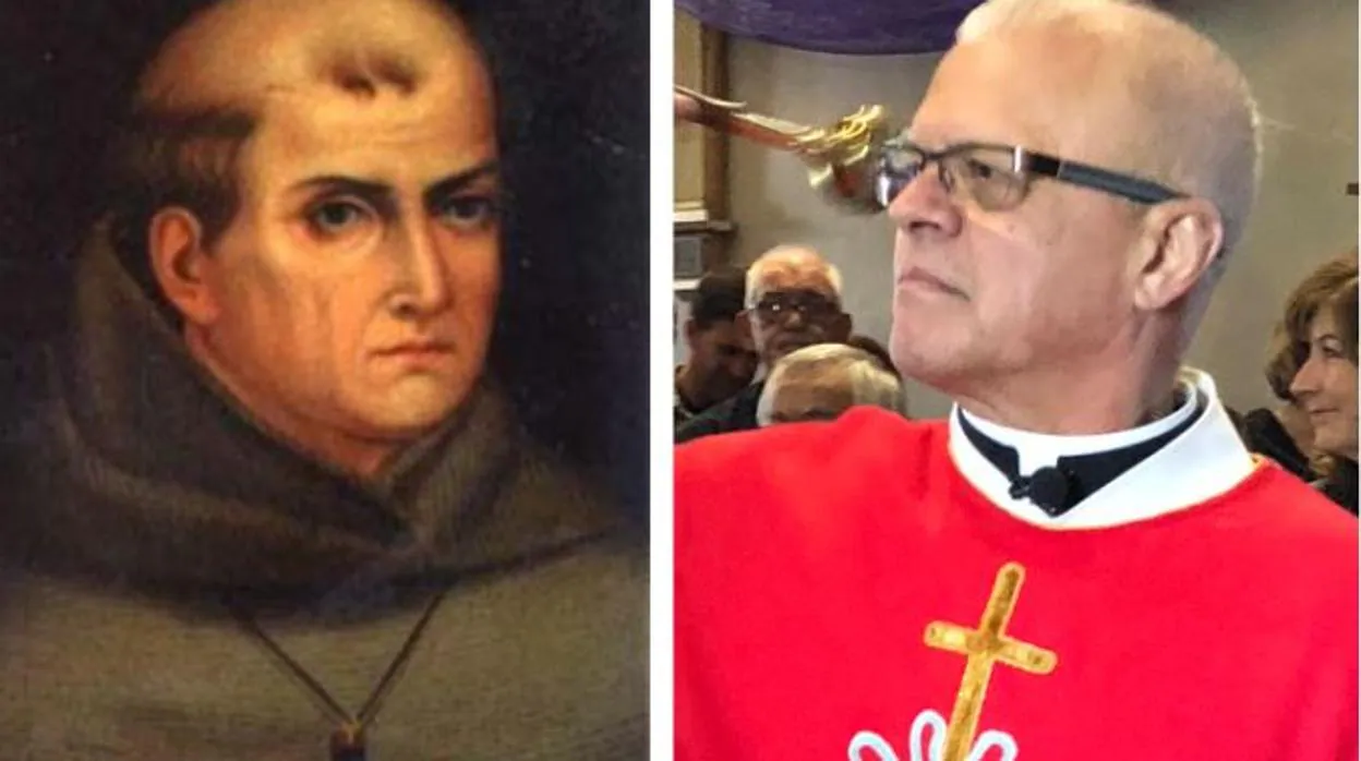San Junípero Serra y su sucesor, el padre Peter Escalante