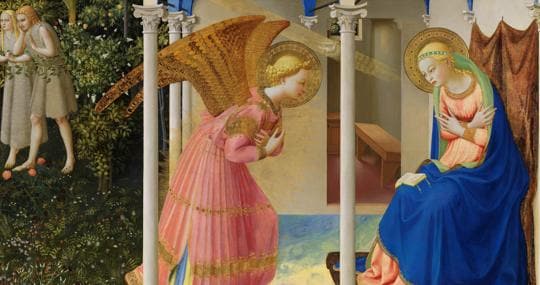 Detalle de «La Anunciación», de Fra Angelico