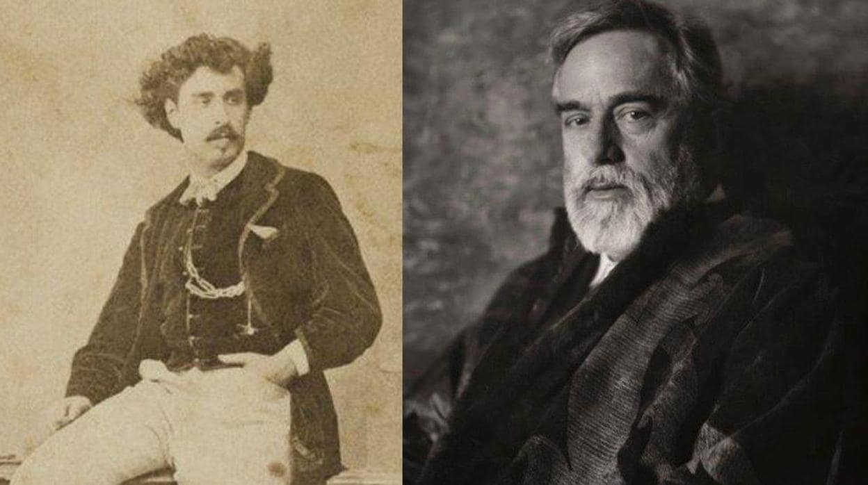A la izquierda, Mariano Fortuny y Marsal, retratado por Filippo Belli. A la derecha, autorretrato de Mariano Fortuny y Madrazo