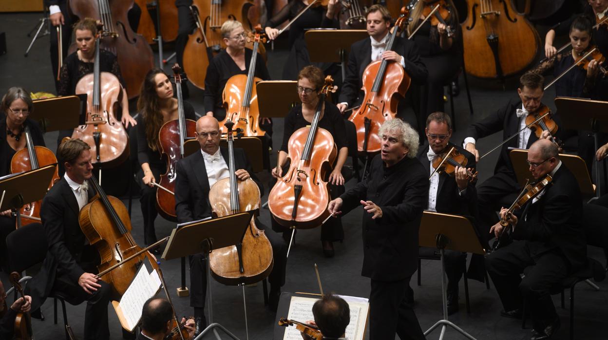 Momento del concierto con la orquesta London Symphony Orchestra