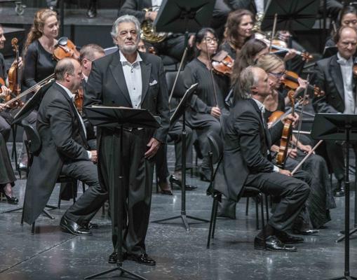 Plácido Domingo, en un momento de su actuación en Salzburgo