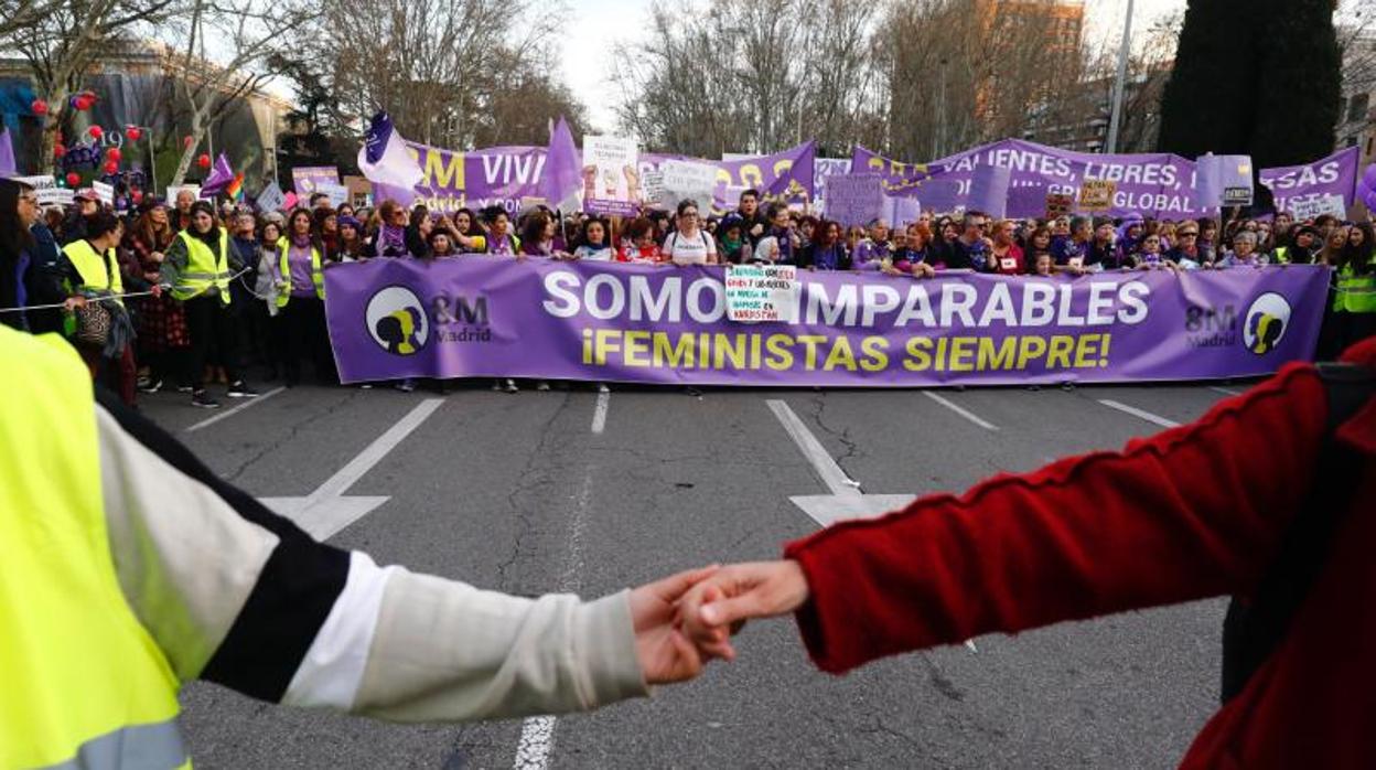 Manifestación feminista por el 8 de marzo de 2019 en Madrid