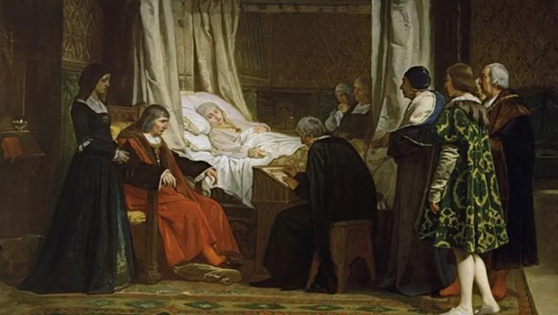 «Isabel la Católica dictando su testamento», cuadro de Eduardo Rosales