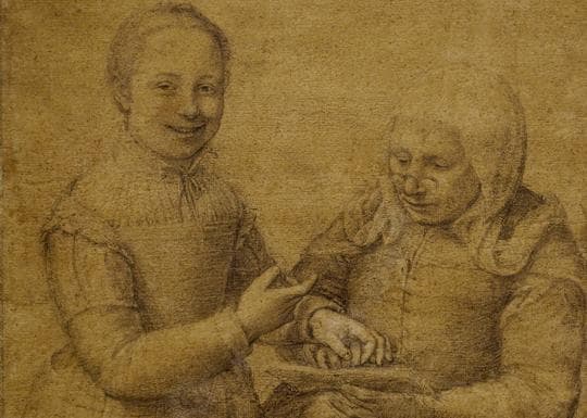 Dibujo de Sofosniba Anguissola que su padre envió a Miguel Ángel para conocer su opinión