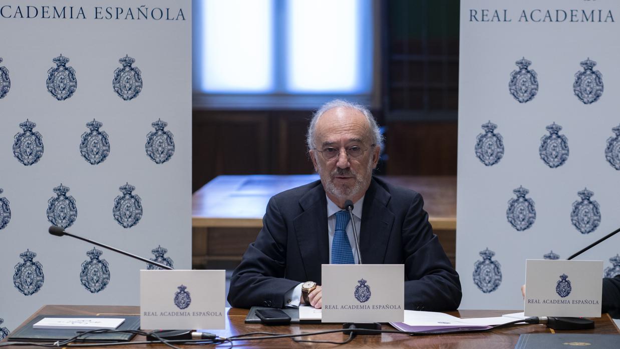 Santiago Muñoz Machado, director de la RAE, fotografiado en la sede de la institución en Madrid