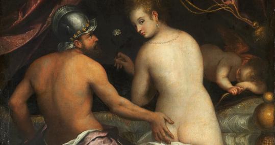 Detalle de «Marte y Venus», de Lavinia Fontana