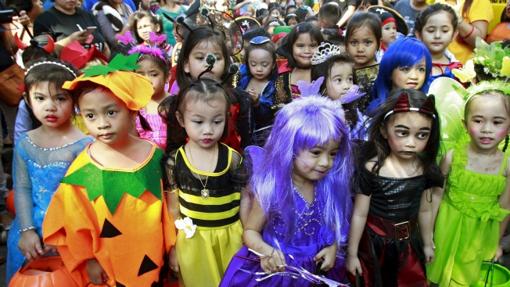 Niños en Halloween