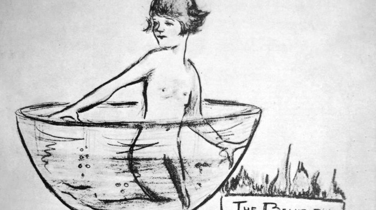 Dibujo de Zelda Fitzgerald para ilustrar la portada de «Hermosos y malditos»