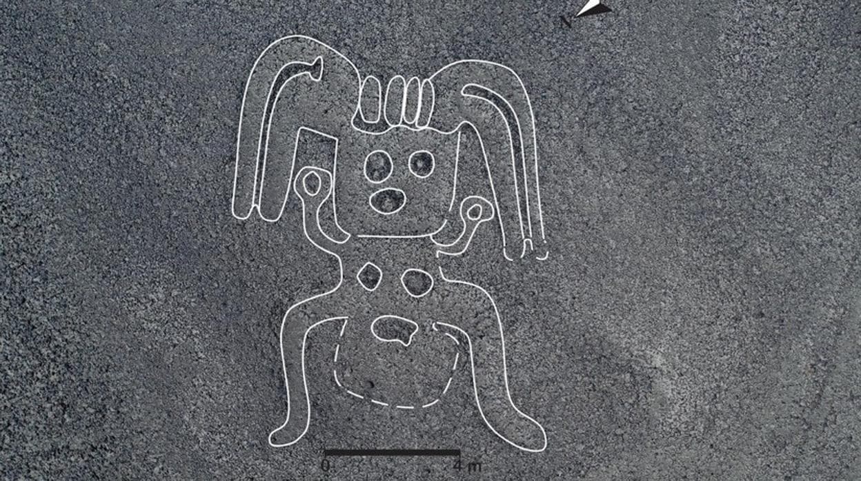 Uno de los nuevos geoglifos identificados en Nazca