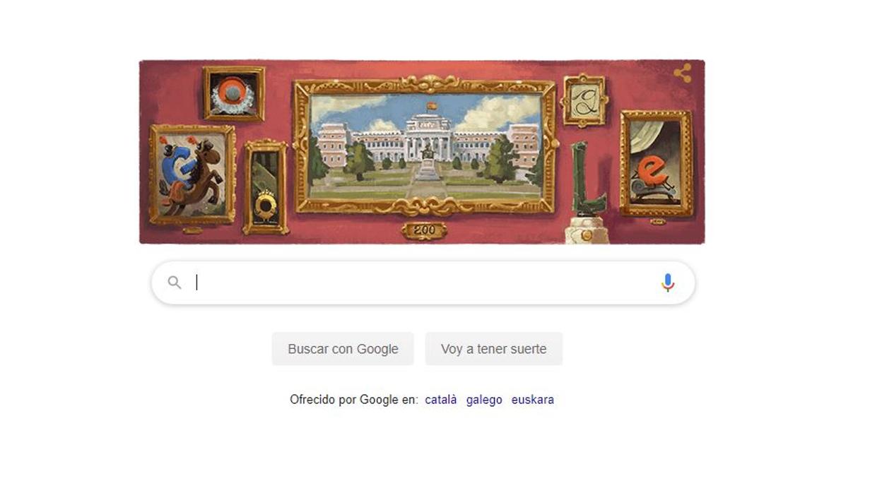 Imagen del doodle dedicado al Museo de El Prado