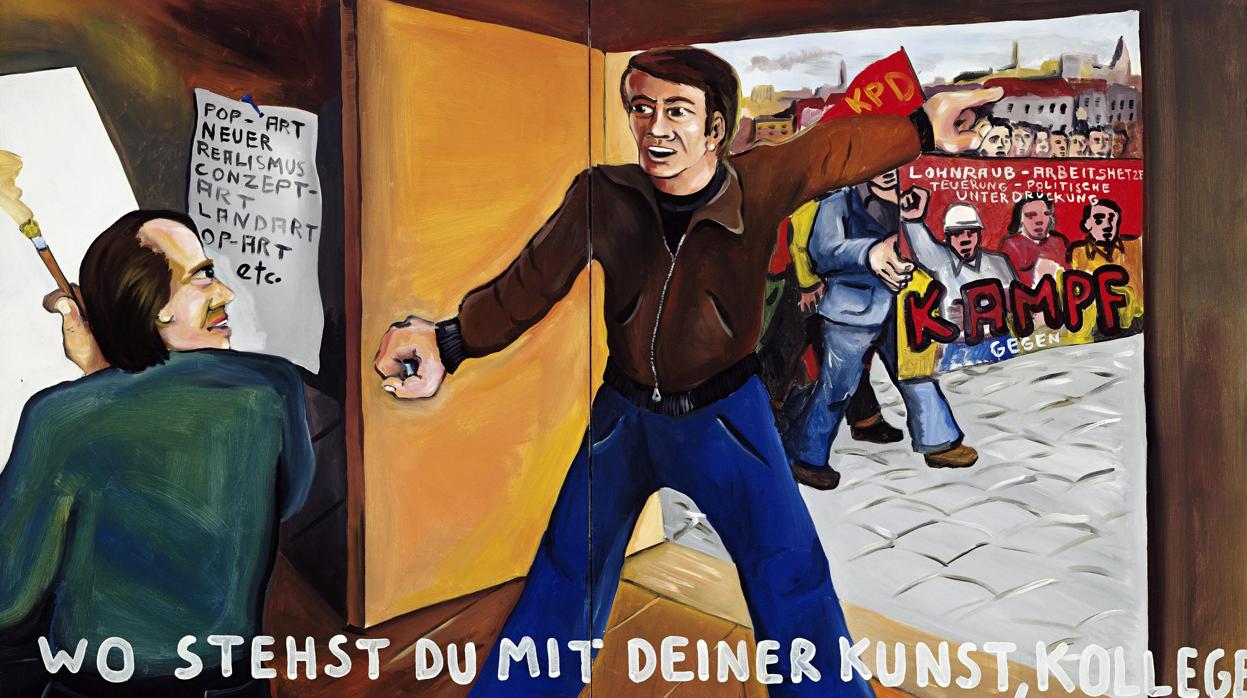 «Wo stehst du mit deiner kunst, kollege?», acrílico de 1973