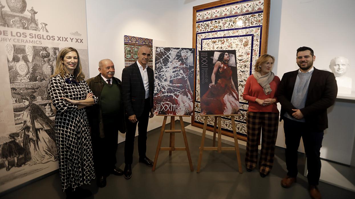 Presentación de los dos carteles de la Bienal de Flamenco 2020, obras de Lita Cabellut