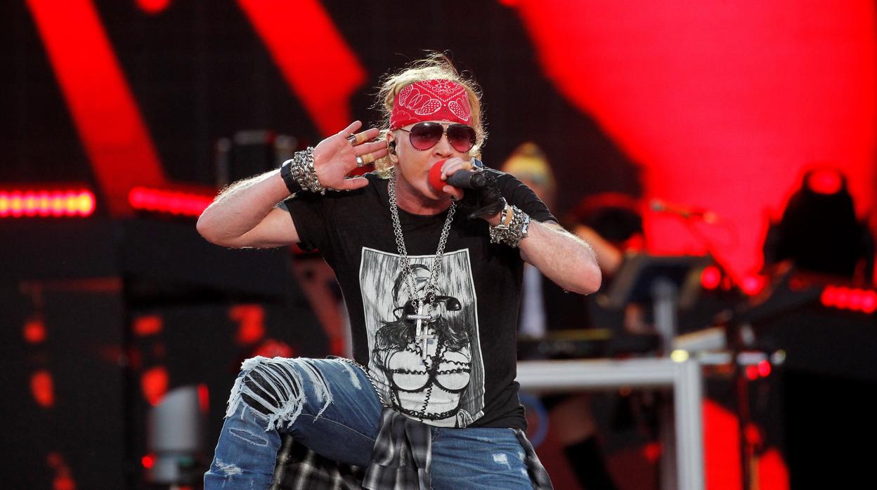 El cantante de la banda estadounidense Guns N' Roses, Axl Rose