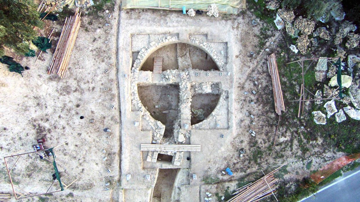 La excavación cerca del Palacio de Néstor