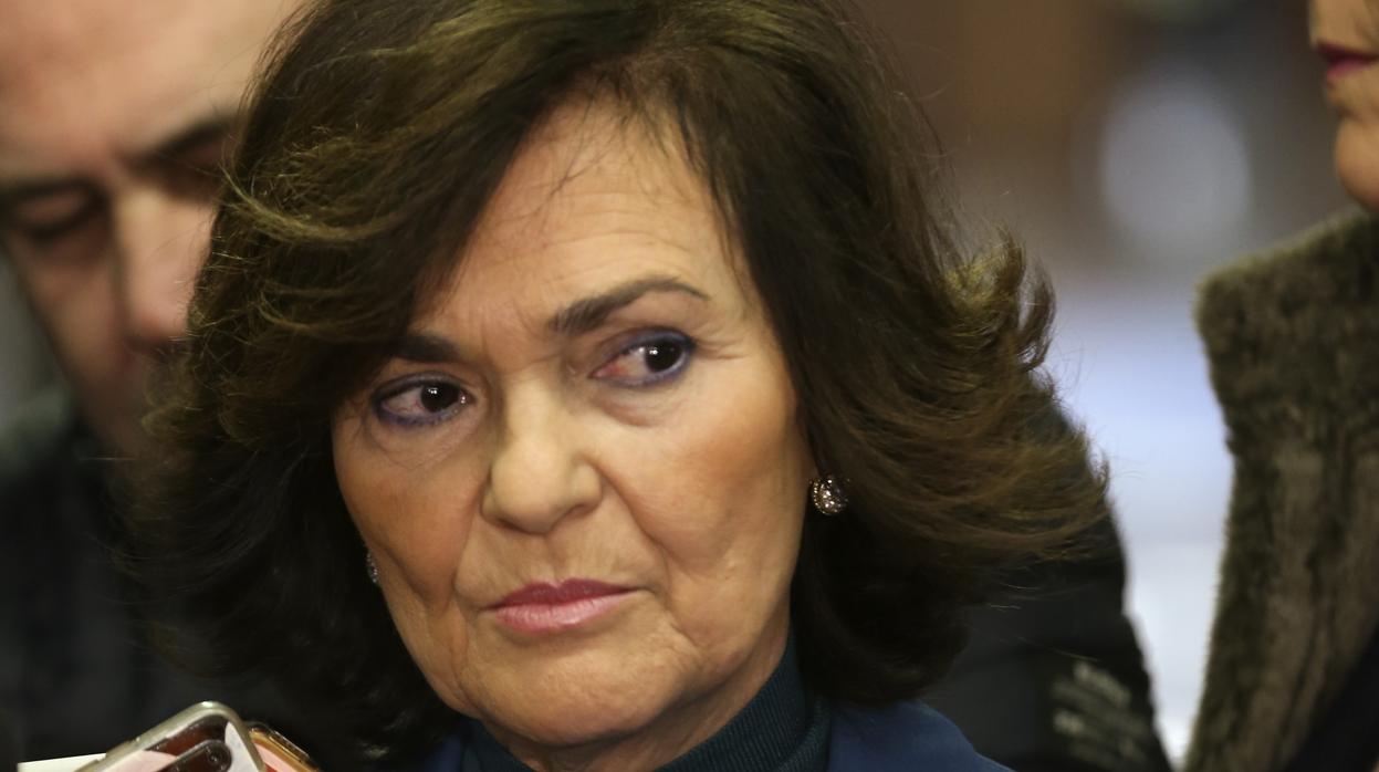 La vicepresidenta del Gobierno Carmen Calvo