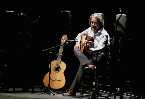 Rafael Riqueni durante el premio Compás del Cante