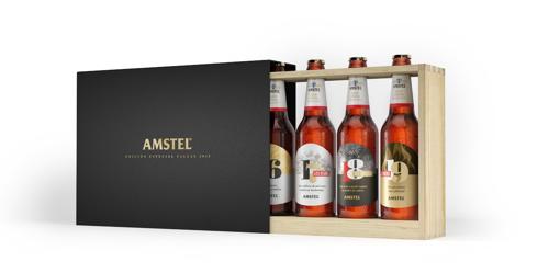 Diseño de etiquetas edición limitada para cervezas Amstel