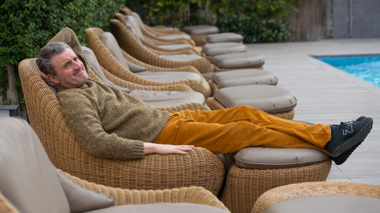 Antonio Manzini, fotografiado en un hotel de Barcelona