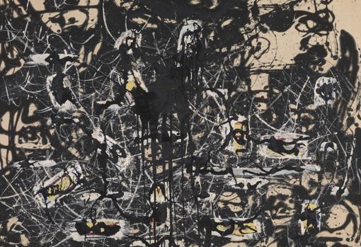 «Yellow Islands [Islas amarillas]» (1952). Óleo sobre lienzo de Pollock