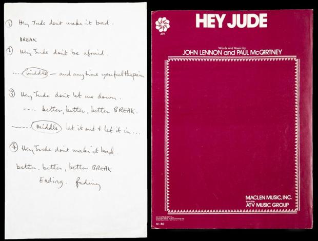 Pagan casi un millón de dólares por las notas de Paul McCartney para grabar «Hey Jude»
