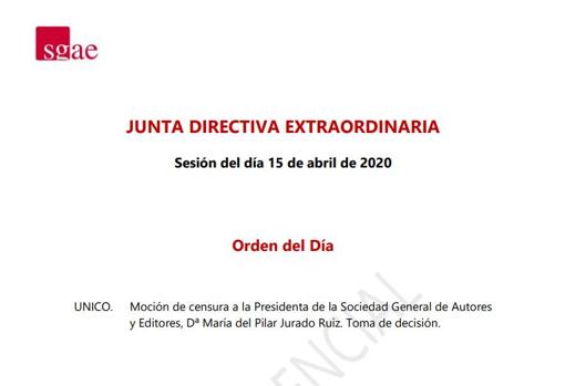 Una moción de censura contra Pilar Jurado puede apartar mañana a la soprano de la presidencia de SGAE