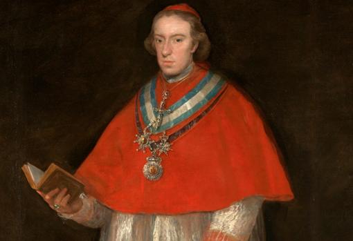 Detalle de "El cardenal don Luis María de Borbón y Vallabriga", de Goya