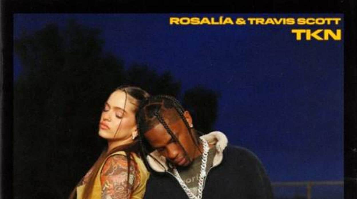 Rosalía y Travis Scott, en la portada de su single