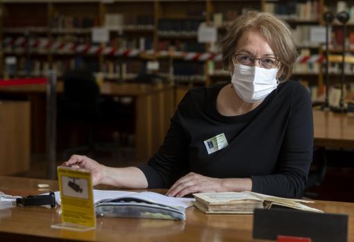 Alejandra Osorio, en la Sala Cervantes de la BNE