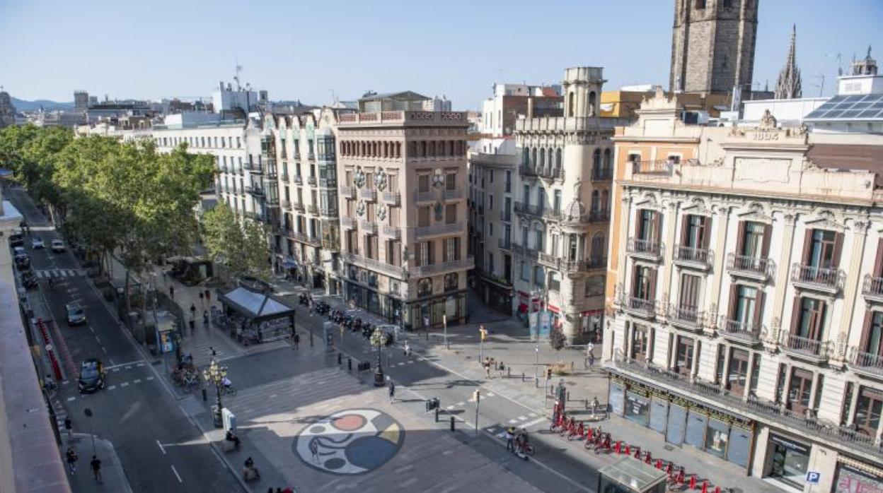 La Rambla, durante los días de confinamiento