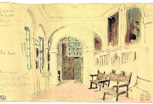 «Galería del convento de los dominicos en Cádiz»(Museo del Louvre)