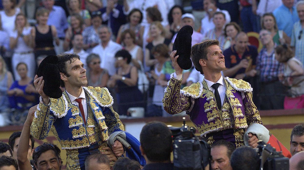 José Tomás y El Juli, en una tarde triunfal en Badajoz en 2012