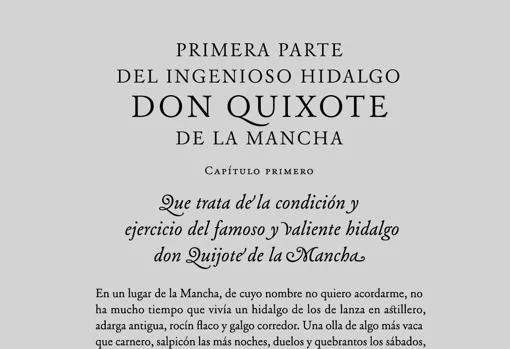 Tipografía «Quijote», de Iñigo Jerez