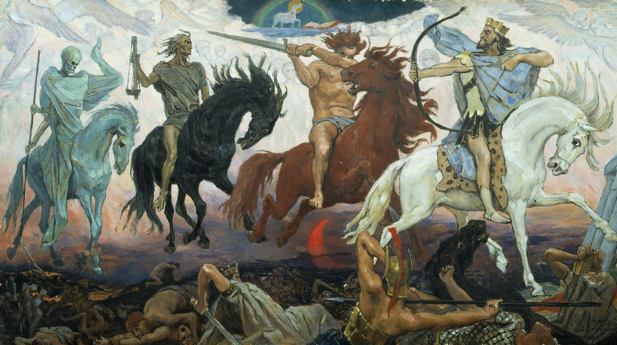 Los cuatro Jinetes del Apocalipsis vistos por el artista ruso Viktor Vasnetsov