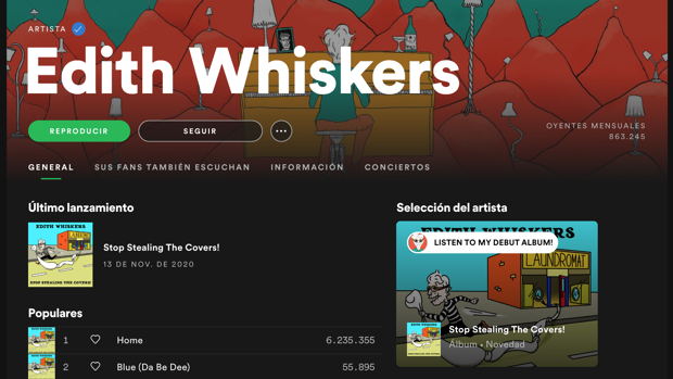 Edith Whiskers, la abuela imaginaria que ha conquistado Spotify y TikTok