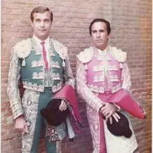 Junto a su cuñado, Manuel Luque, en Madrid