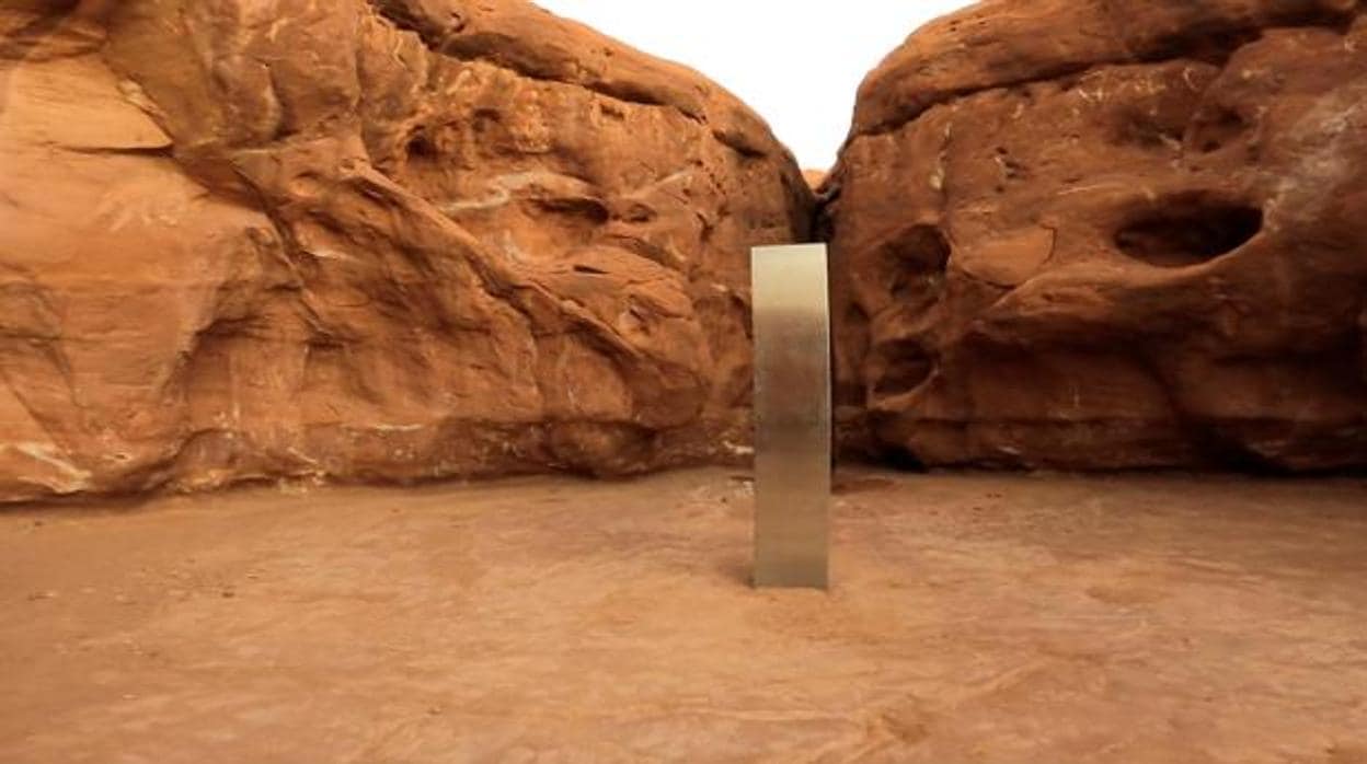 Imagen del monolito encontrado en el desierto de Utah