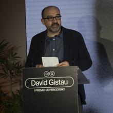 Alberto Olmos, durante su discurso