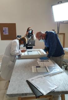 La supervisión del estado de las obras fue seguida en directo por un restaurador del museo prestatario