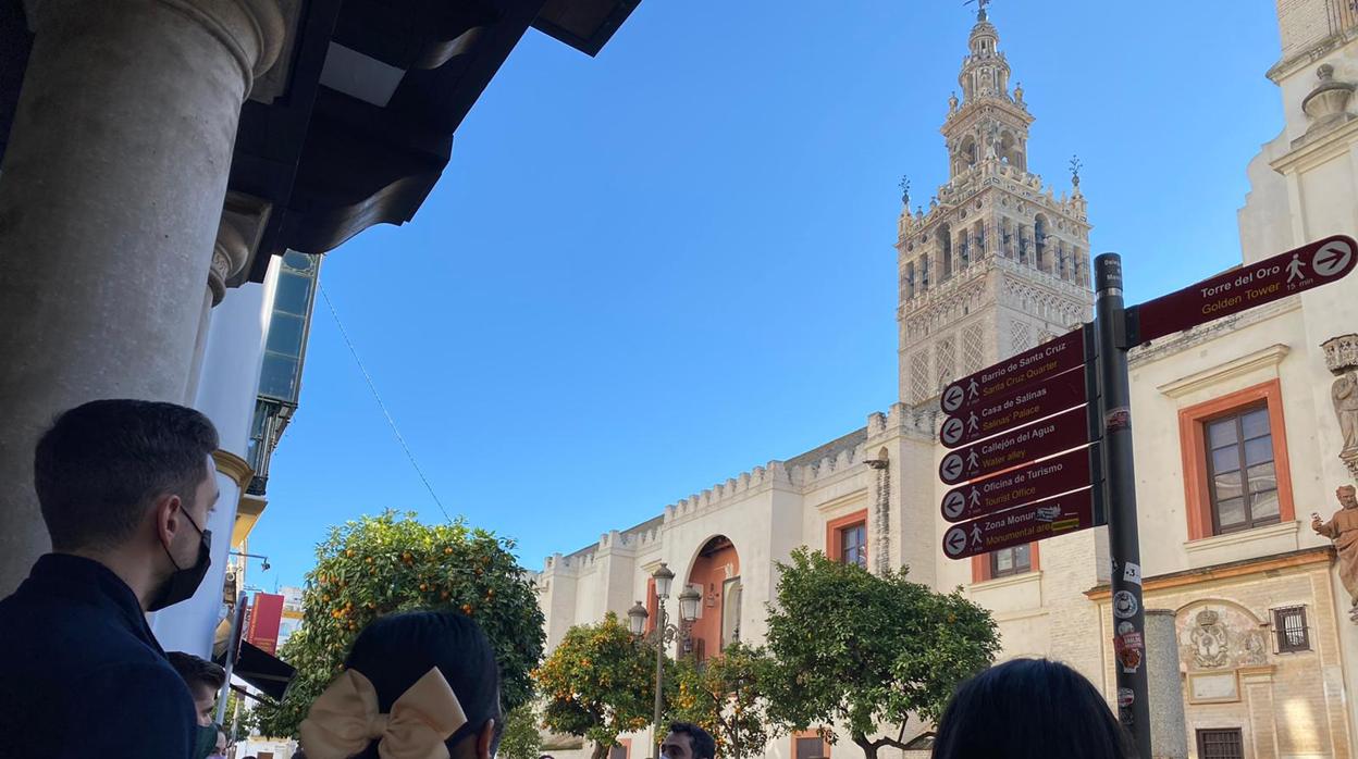 Un momento del recorrido guiado «Sevilla, ciudad de navegantes»