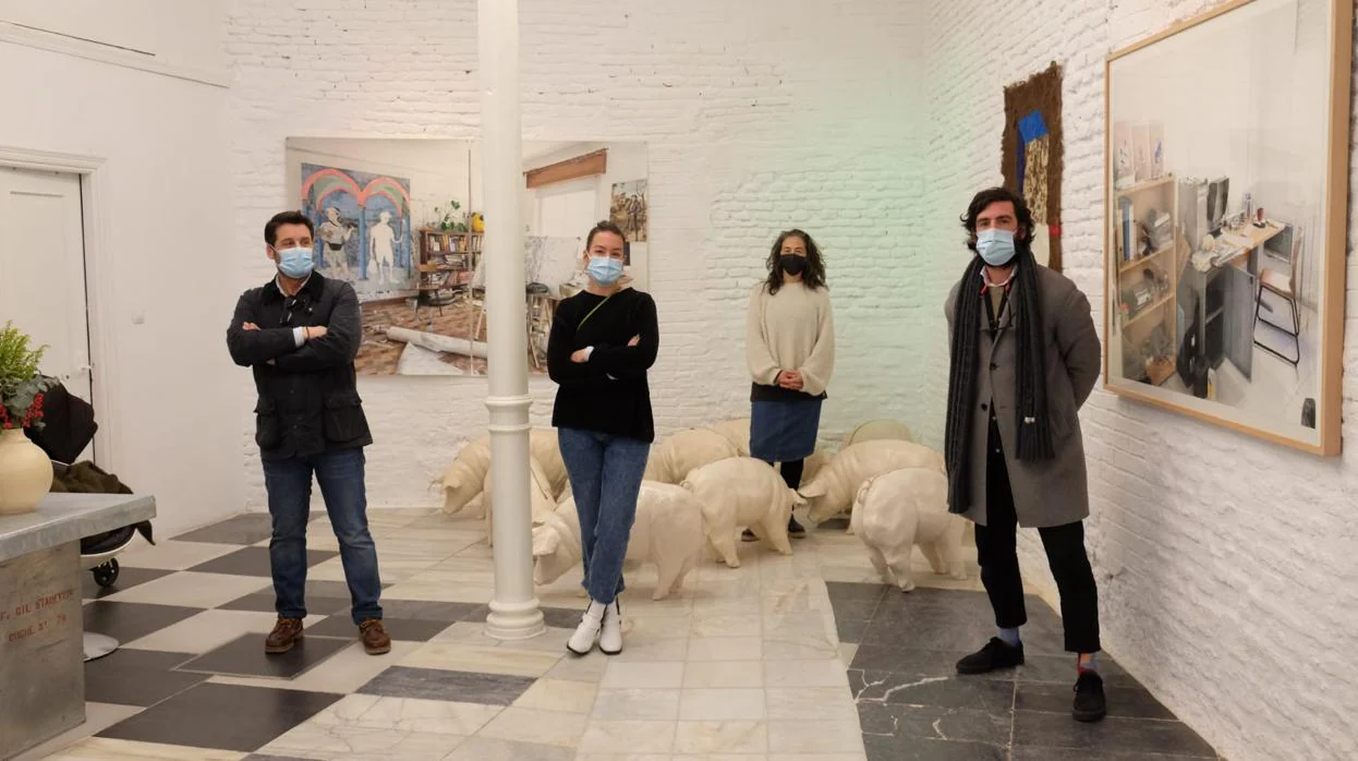 Los artistas de la Berlín Art Gallery, Raquel Eidem, Angel Alen, Irene Infantes y Rafa García Focada