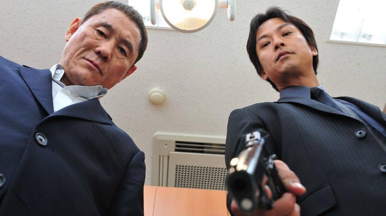 Las películas de Takeshi Kitano (en la imagen, secuencia de «Outrage») marcan la estética del «noir» japonés