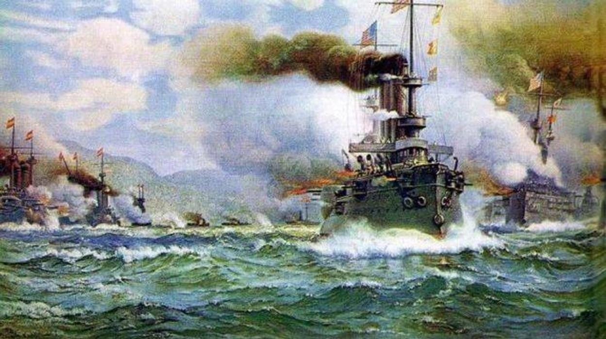 La batalla naval de Santiago de Cuba en 1898