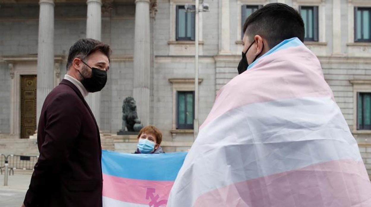 Gabriel Rufián, esta semana en las puertas del Congreso