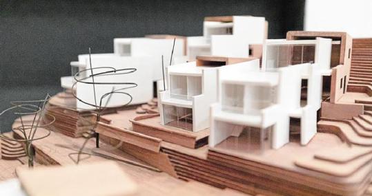 Plaza de la Gardunya, maqueta de la muestra de ICO