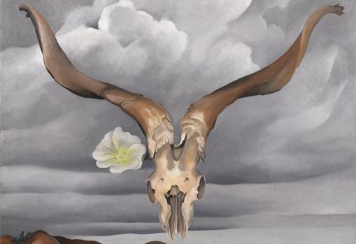 ‘Cabeza de carnero, malva real blanca. Colinas (Cabeza de carnero y malva real blanca, Nuevo México)', 1935. Brooklyn Museum